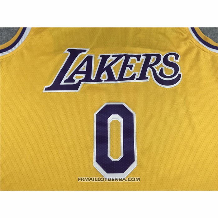 Maillot Los Angeles Lakers Russell Westbrook NO 0 Icon 2020 Jaune